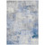 9' X 12' Denim Blue Gray And Ivory Abstract Washable Indoor Outdoor Area Rug