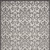 10' X 13' Grey And Charcoal Damask Non Skid Indoor Outdoor Area Rug - 606114455158