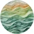 8' Teal Blue Round Abstract Washable Indoor Outdoor Area Rug Transitional Style - Teal Blue Color