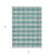 8' X 10' Teal Blue And Ivory Plaid Washable Indoor Outdoor Area Rug