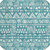 8' Teal Blue And Ivory Round Southwestern Washable Indoor Outdoor Area Rug