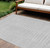 10' X 14' Silver And Ivory Geometric Washable Indoor Outdoor Area Rug Transitional Style - Silver, Ivory Color