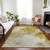 9' X 12' Gold Beige And Wheat Abstract Washable Indoor Outdoor Area Rug