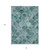 8' X 10' Teal Blue Aqua And Gray Abstract Washable Indoor Outdoor Area Rug Transitional Style - Teal Blue, Aqua, Gray Color