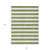 8' X 10' Olive Green Striped Washable Non Skid Indoor Outdoor Area Rug