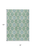 8' X 10' Sage Ivory And Teal Blue Floral Medallion Washable Indoor Outdoor Area Rug
