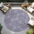 8' Purple And Ivory Round Geometric Washable Indoor Outdoor Area Rug - 880016641424