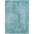 8' X 10' Aqua Teal Blue And Gray Abstract Washable Indoor Outdoor Area Rug