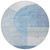 8' Navy Blue And Sky Blue Round Geometric Washable Indoor Outdoor Area Rug Transitional Style - Navy Blue, Sky Blue Color