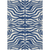 8' X 10' Navy Blue And Ivory Animal Print Washable Indoor Outdoor Area Rug