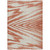9' X 12' Salmon And Ivory Abstract Washable Indoor Outdoor Area Rug Transitional Style - Salmon, Ivory Color