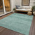 9' X 12' Aqua And Teal Blue Medallion Washable Indoor Outdoor Area Rug