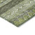 8' X 10' Olive Green And Artichoke Green Southwestern Washable Indoor Outdoor Area Rug