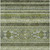 8' X 10' Olive Green And Artichoke Green Southwestern Washable Indoor Outdoor Area Rug