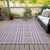 9' X 12' Purple Green And Ivory Plaid Washable Indoor Outdoor Area Rug
