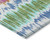 8' X 10' White Blue And Pink Striped Washable Indoor Outdoor Area Rug