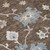 9' X 12' Chocolate Beige And Blue Floral Washable Indoor Outdoor Area Rug - Chocolate, Beige, Blue