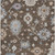 9' X 12' Chocolate Beige And Blue Floral Washable Indoor Outdoor Area Rug - Chocolate, Beige, Blue