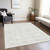 9' X 12' Ivory Beige And Taupe Floral Medallion Washable Indoor Outdoor Area Rug