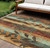 9' X 12' Wheat And Gold Floral Washable Indoor Outdoor Area Rug