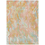9' X 12' Coral Green And Copper Abstract Washable Indoor Outdoor Area Rug