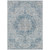 9' X 12' Blue Floral Medallion Washable Indoor Outdoor Area Rug - 880016708622