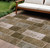 8' X 10' Brown And Ivory Patchwork Washable Indoor Outdoor Area Rug