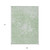 9' X 12' Mint Green And Ivory Abstract Washable Indoor Outdoor Area Rug