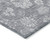 9' X 12' Gray Silver And Ivory Floral Washable Indoor Outdoor Area Rug