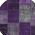 8' Eggplant Purple And Lilac Round Patchwork Washable Indoor Outdoor Area Rug