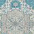 8' X 10' Teal Blue Green And Ivory Oriental Washable Indoor Outdoor Area Rug