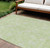 10' X 14' Artichoke Green Mint Green And Ivory Floral Washable Indoor Outdoor Area Rug