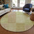 8' Green Copper And Mint Green Round Patchwork Washable Indoor Outdoor Area Rug