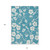 10' X 14' Turquoise Ivory And Gray Floral Washable Indoor Outdoor Area Rug