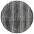8' Charcoal Gray And Ivory Round Striped Washable Indoor Outdoor Area Rug