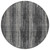 8' Charcoal Gray And Ivory Round Striped Washable Indoor Outdoor Area Rug