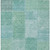 10' X 14' Teal Blue Sage And Green Patchwork Washable Indoor Outdoor Area Rug