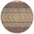 8' Brown Wheat And Copper Round Southwestern Washable Indoor Outdoor Area Rug
