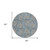 8' Blue Gray And Silver Round Floral Washable Indoor Outdoor Area Rug