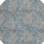 8' Blue Gray And Silver Round Floral Washable Indoor Outdoor Area Rug
