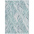 9' X 12' Aqua Mint Green And Silver Geometric Washable Indoor Outdoor Area Rug