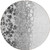 8' Gray Silver And Charcoal Round Abstract Washable Indoor Outdoor Area Rug Transitional Style - Gray, Silver, Charcoal Color