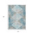 10' X 14' Teal Blue And Beige Geometric Washable Indoor Outdoor Area Rug - Teal Blue, Beige