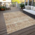 10' X 14' Copper Beige And Taupe Abstract Washable Indoor Outdoor Area Rug
