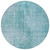 8' Aqua Teal Blue And Gray Round Abstract Washable Indoor Outdoor Area Rug - Aqua, Teal Blue, Gray