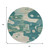 8' Teal Blue Ivory And Beige Round Abstract Washable Indoor Outdoor Area Rug
