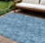 10' X 14' Blue And Denim Blue Floral Washable Indoor Outdoor Area Rug