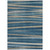 8' X 10' Denim Blue And Gray Striped Washable Indoor Outdoor Area Rug - Denim Blue, Gray