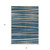 8' X 10' Denim Blue And Gray Striped Washable Indoor Outdoor Area Rug - Denim Blue, Gray