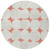 8' Salmon Beige And Ivory Round Abstract Washable Indoor Outdoor Area Rug